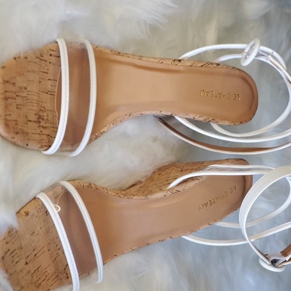 Clear White Plastic Wedge heels - Picture 7 of 9